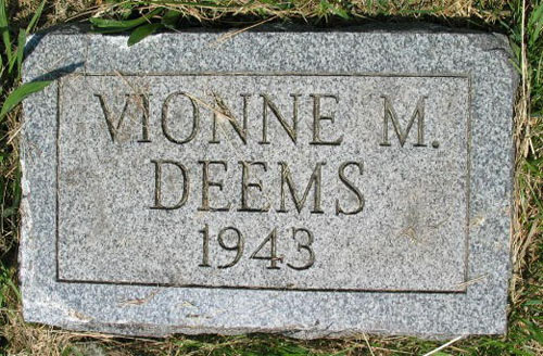 Vionne M. Deems tombstone